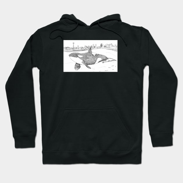 Orca of Seattle Hoodie by jenesaiscluck